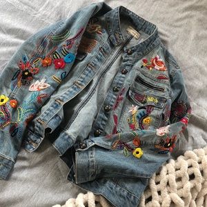 Vintage Embroidered Denim Jacket